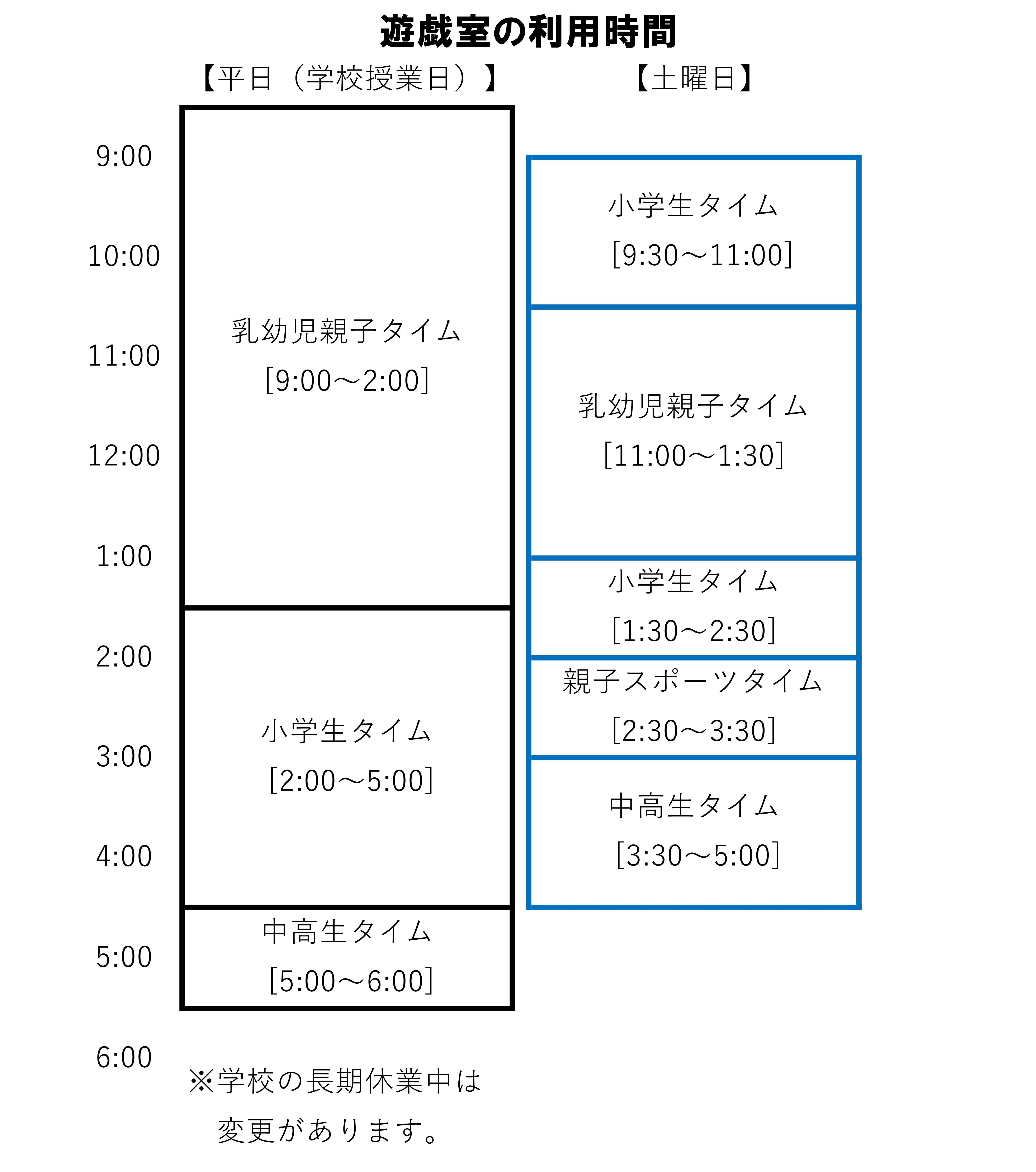 遊戯室の利用時間