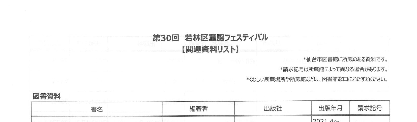 “童謡”にちなんだブックリスト